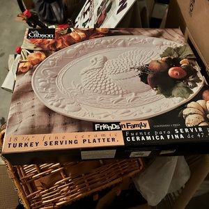 Gibson Fine Ceramic Serving Platter